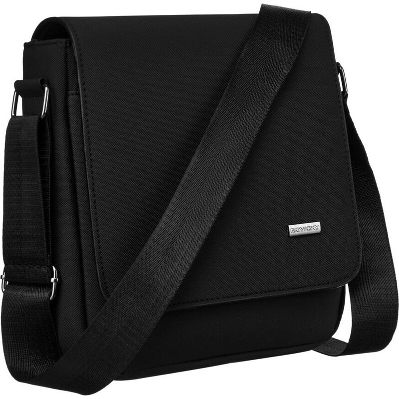Rovicky Pánska čierna taška cez rameno s chlopňou R-652-2 61532631
