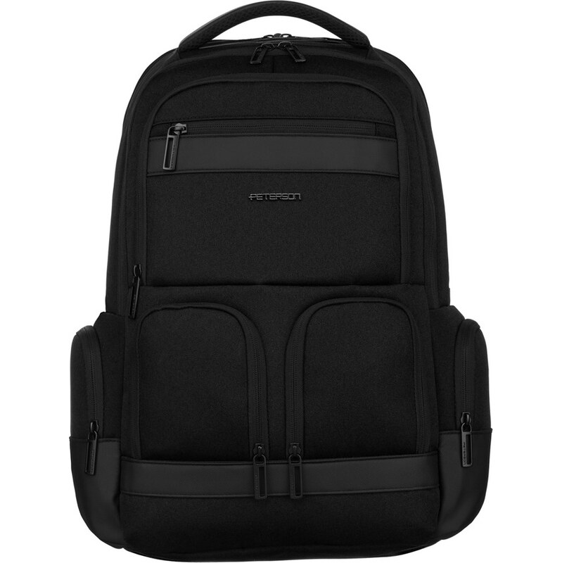 Peterson Veľký čierny cestovný batoh s vreckom na notebook PTN PTY-03 61532635