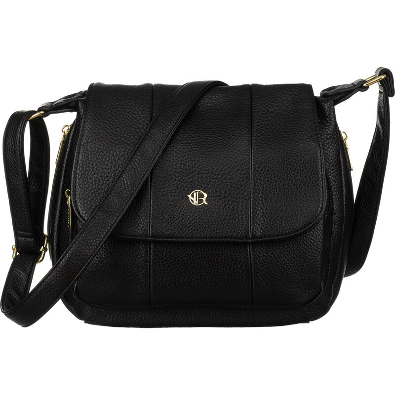 Rovicky Čierna dámska crossbody kabelka so zlatými zipsami R-KP-13-A19 61532632