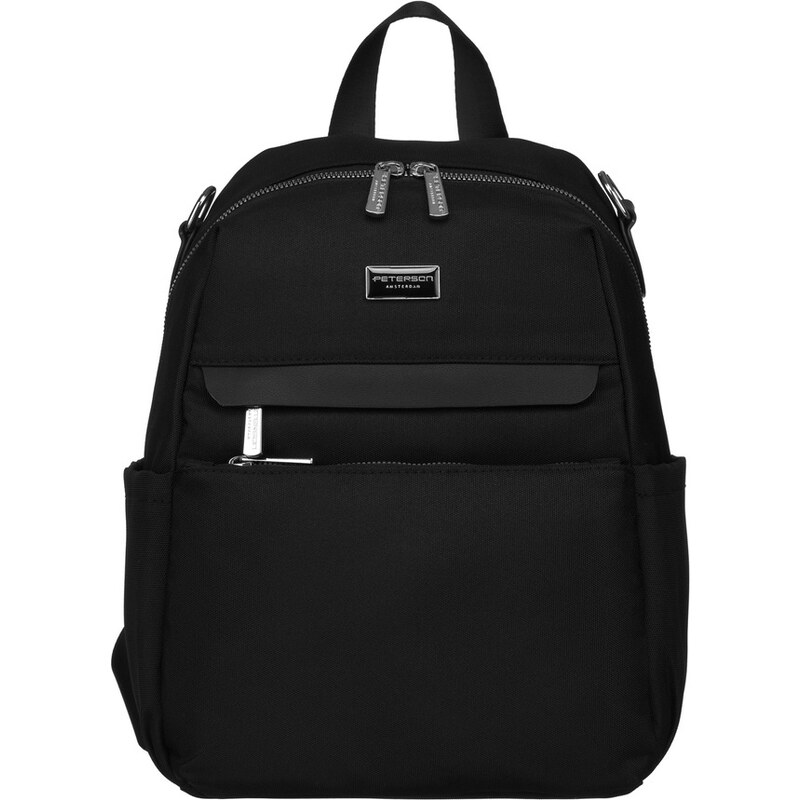 Peterson Dámsky čierny batoh so strieborným kovaním PTN CPY-01 61532621