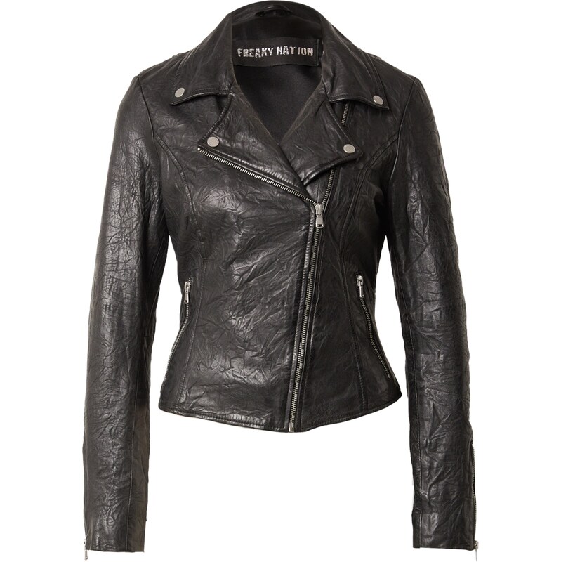 FREAKY NATION Prechodná bunda Bezzi čierna / strieborná 60917494