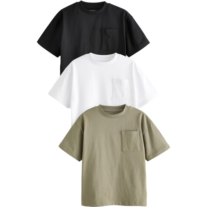 Next Tričko kaki / čierna / biela 60911681