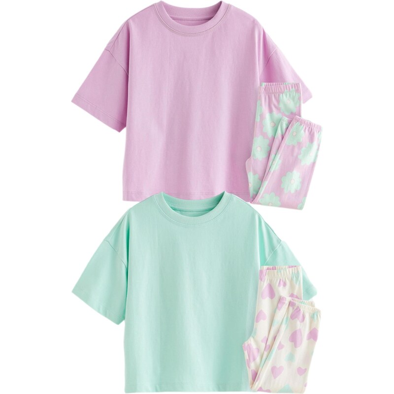 Next Pyžamo krémová / zelená / fialová 60911806