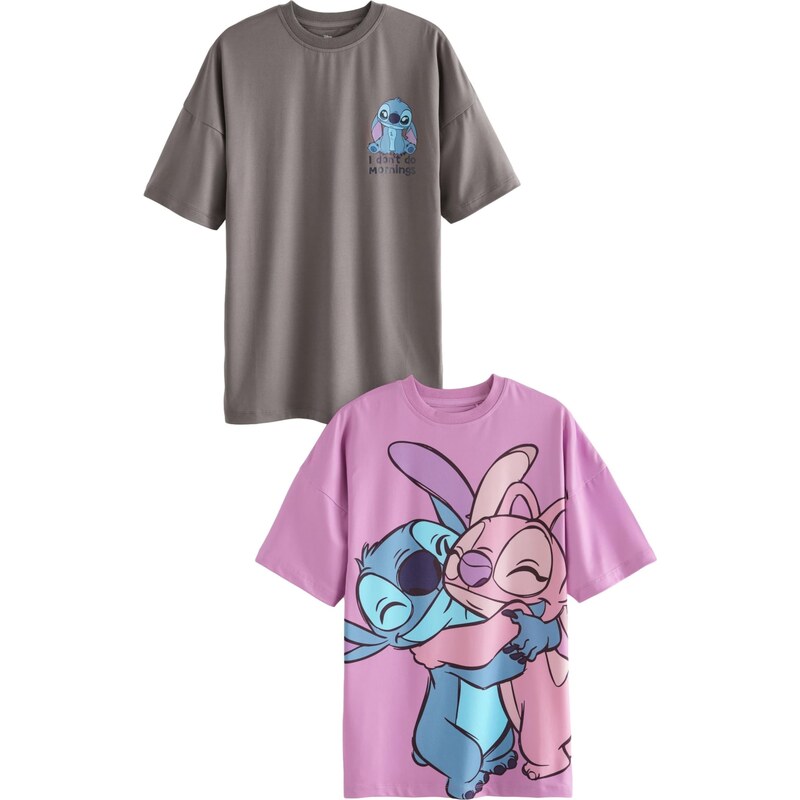 Next Nočná košieľka sivá / fialová / ružová 60912063