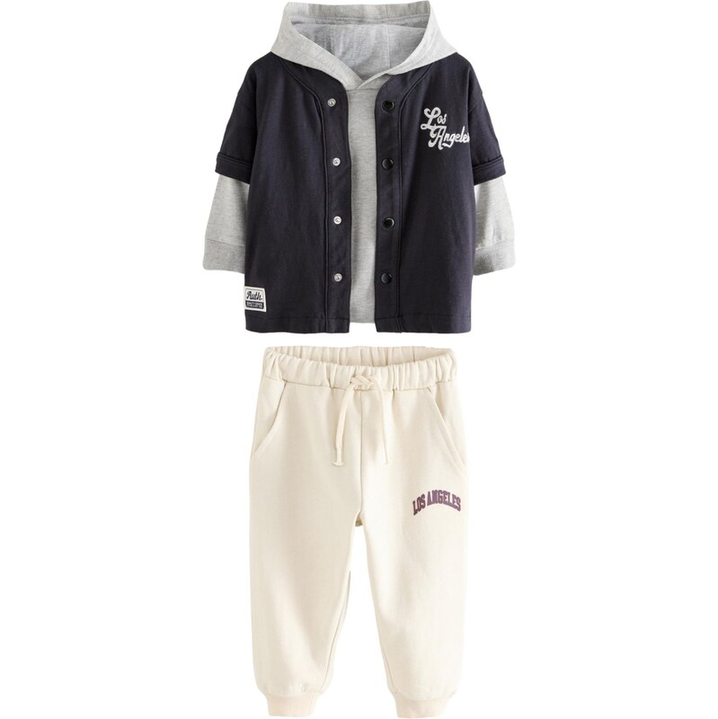 Next Set modrá / svetlosivá / biela ako vlna 60912649