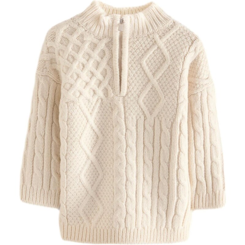 Next Sveter krémová 60913332