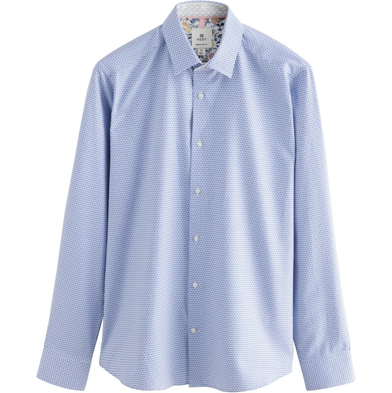 Next Košeľa kráľovská modrá / biela 60914943