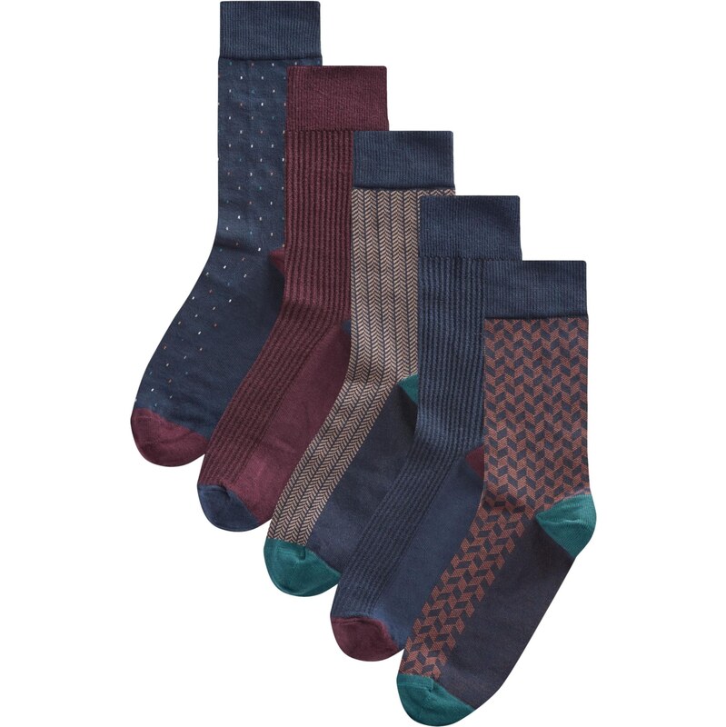 Next Ponožky námornícka modrá / tmavohnedá / baklažánová 60915018