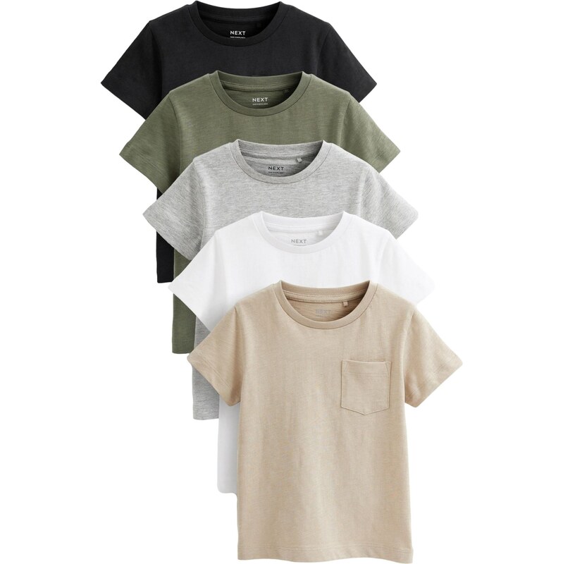 Next Tričko piesková / sivá / zelená / čierna / biela 60915558