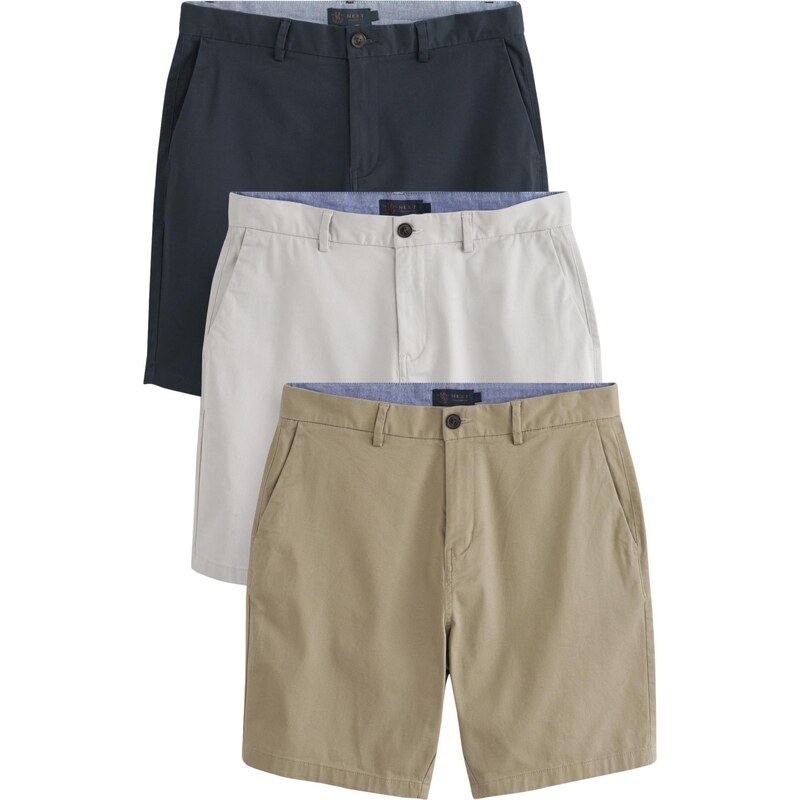 Next Chino nohavice béžová / námornícka modrá / biela 60916227