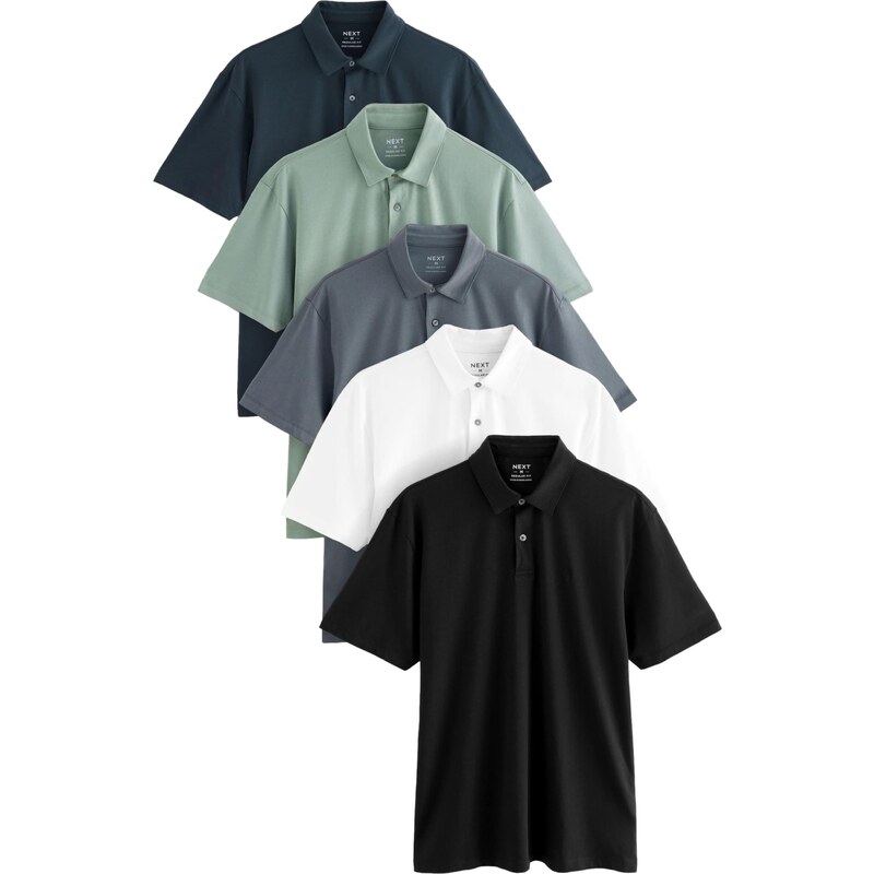 Next Tričko grafitová / petrolejová / mätová / čierna / biela 60916338