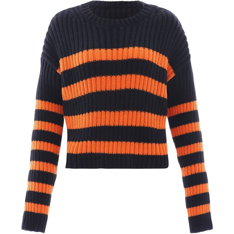 MYMO Sveter tmavooranžová / čierna 63146253