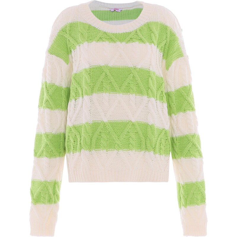MYMO Sveter svetlozelená / prírodná biela 62385428