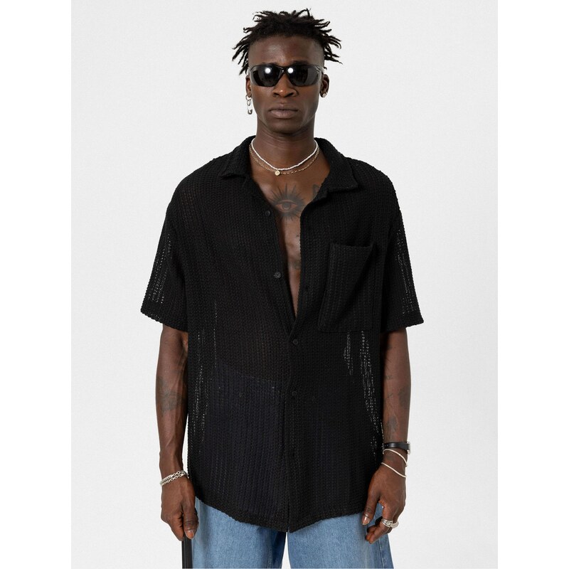 VAMOS CLO Košeľa čierna 61944097