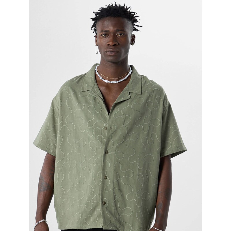 VAMOS CLO Košeľa kaki 61944107