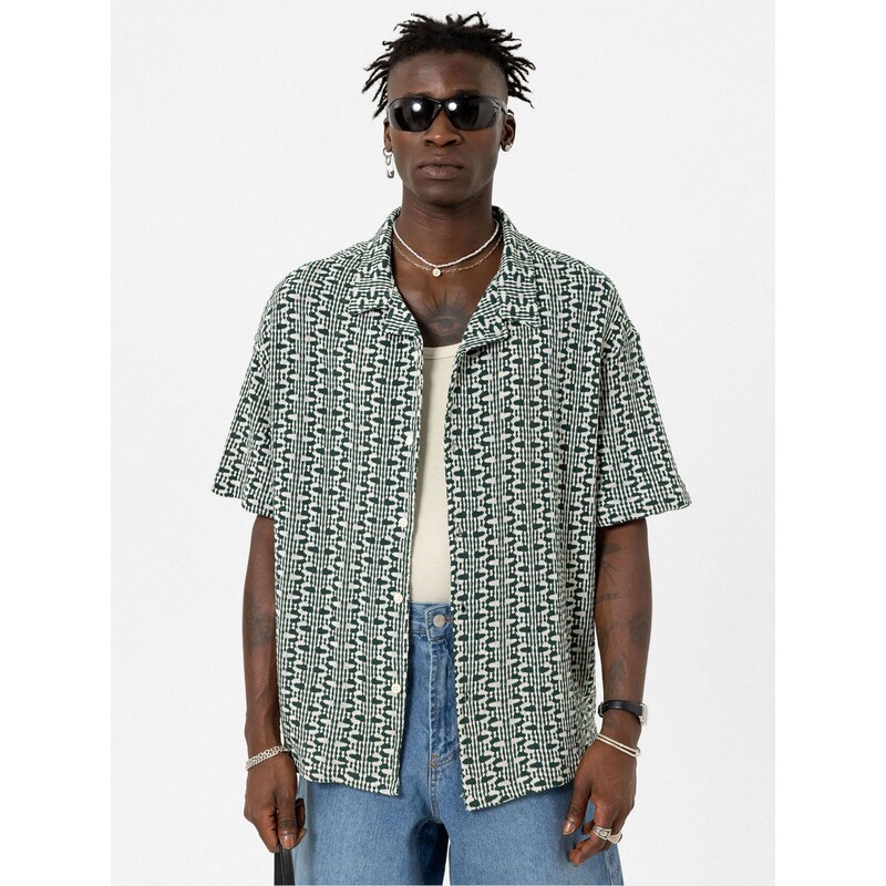 VAMOS CLO Košeľa tmavomodrá / biela 61944103