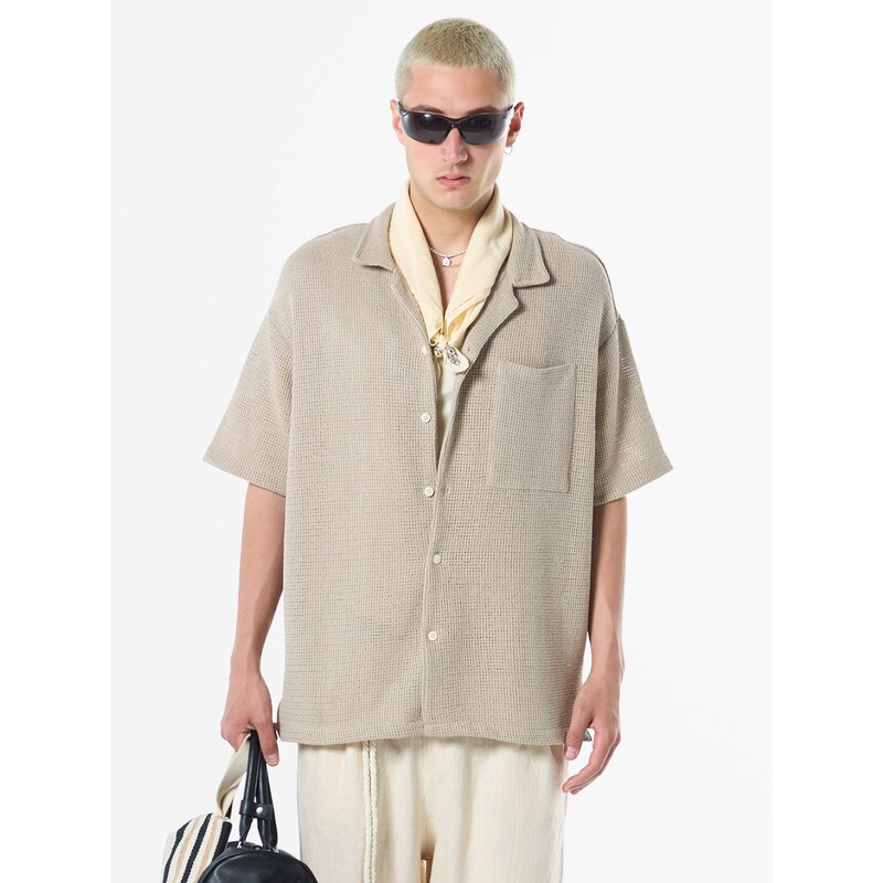 VAMOS CLO Košeľa béžová 61944132