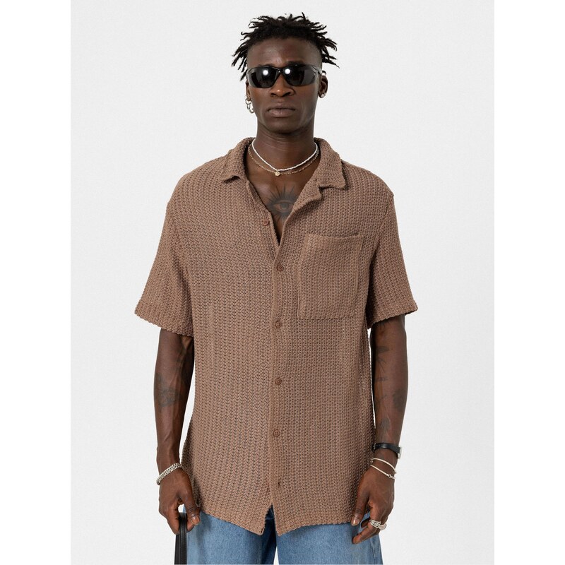 VAMOS CLO Košeľa hnedá 61944130