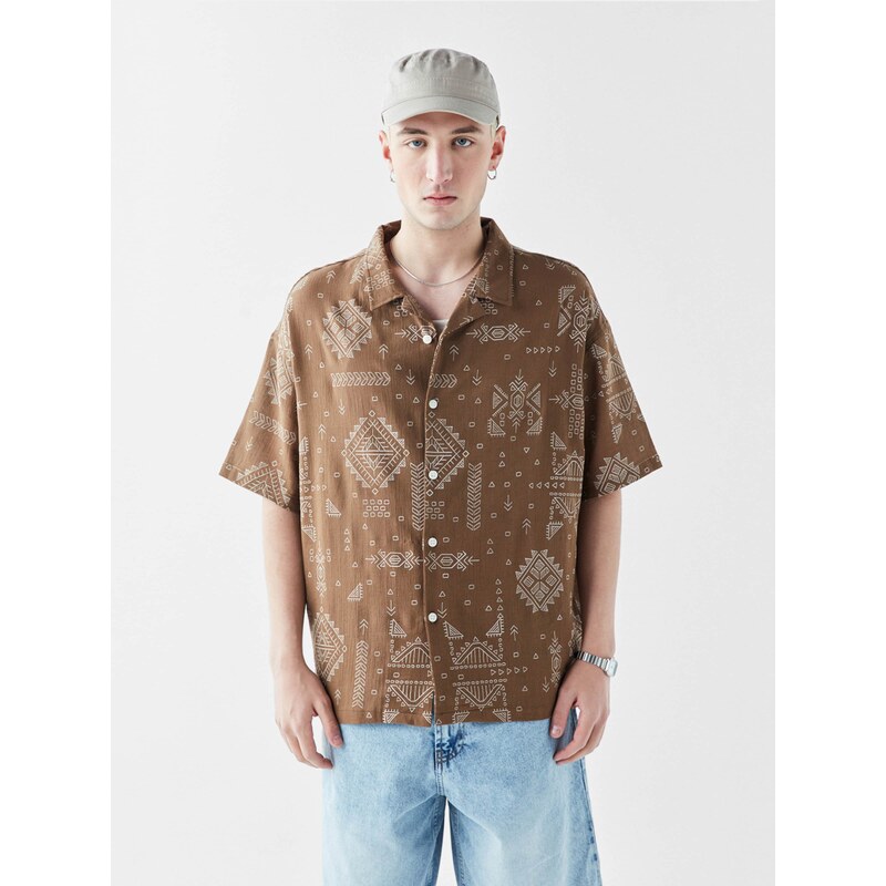 VAMOS CLO Košeľa hnedá 61944152