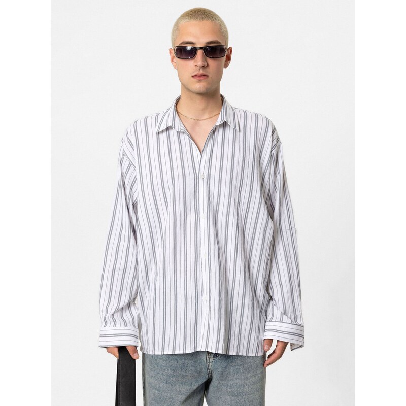 VAMOS CLO Košeľa svetlosivá / šedobiela 61944153