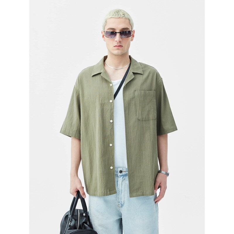 VAMOS CLO Košeľa kaki 61944184