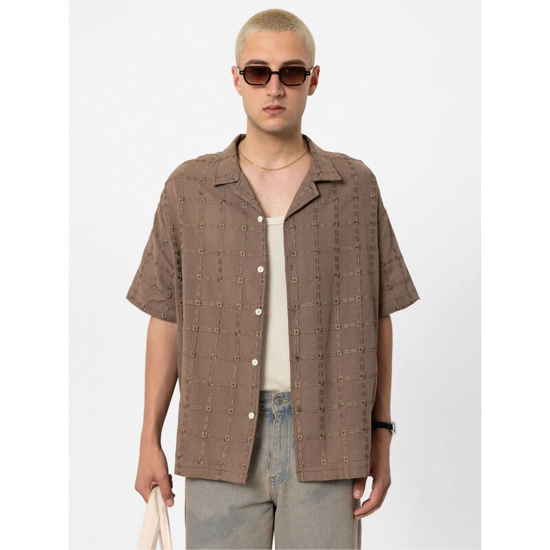 VAMOS CLO Košeľa hnedá 61944181