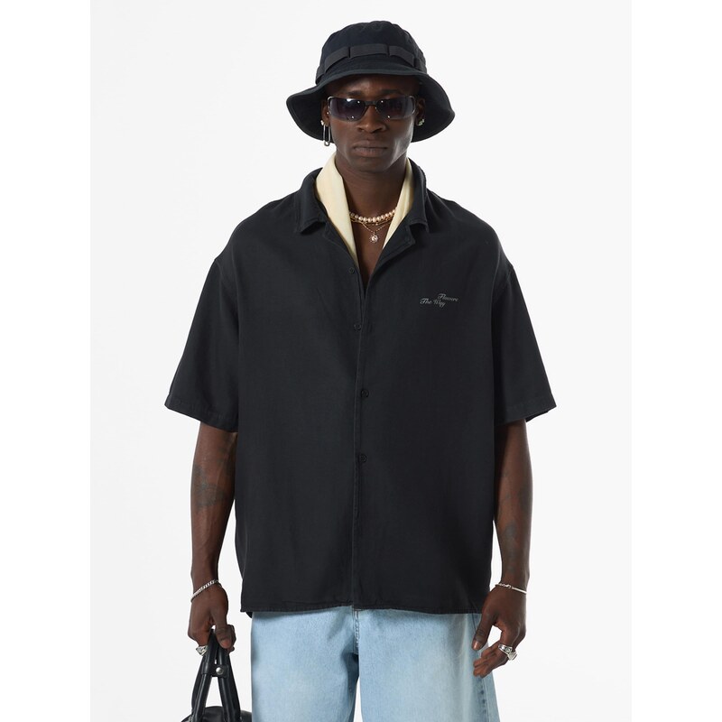 VAMOS CLO Košeľa žltá / fialová / čierna 61944191