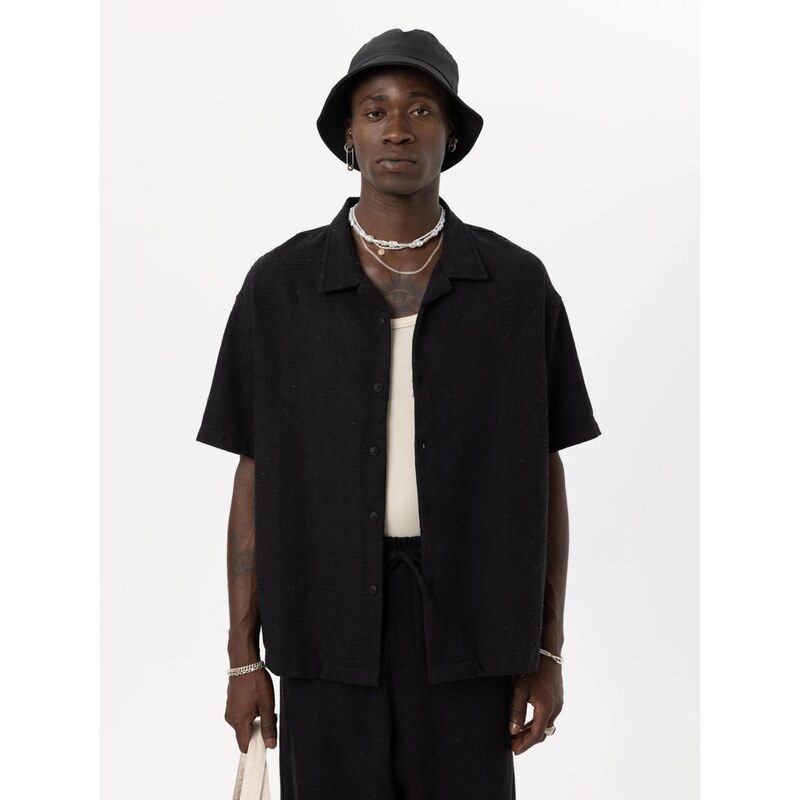 VAMOS CLO Košeľa Lewisia čierna 61944221