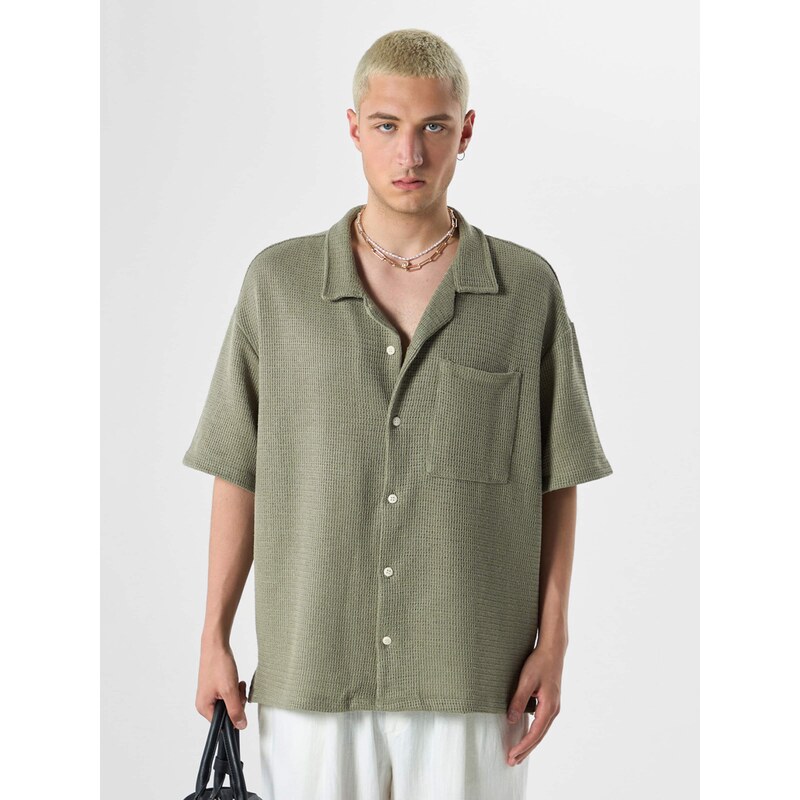 VAMOS CLO Košeľa olivová 61944206