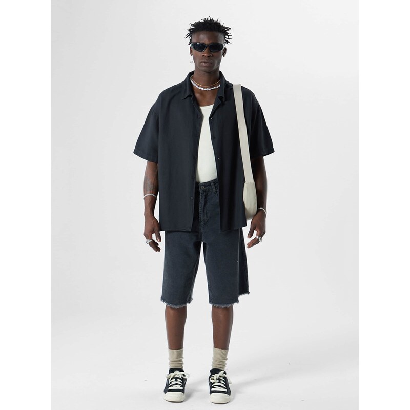 VAMOS CLO Košeľa zmiešané farby / čierna 61944214