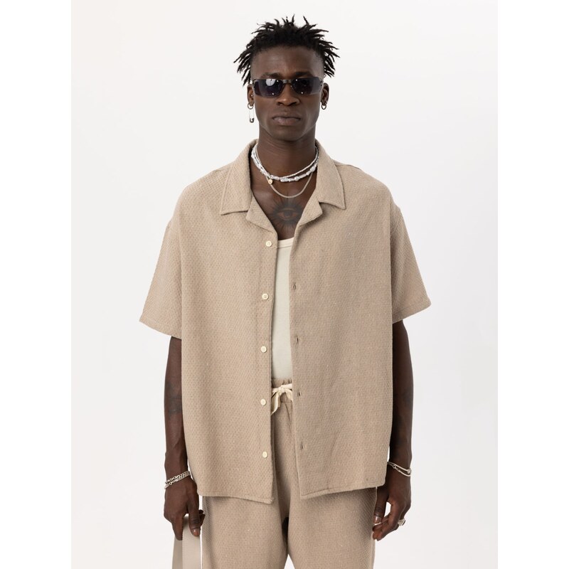 VAMOS CLO Košeľa svetlohnedá 61944216