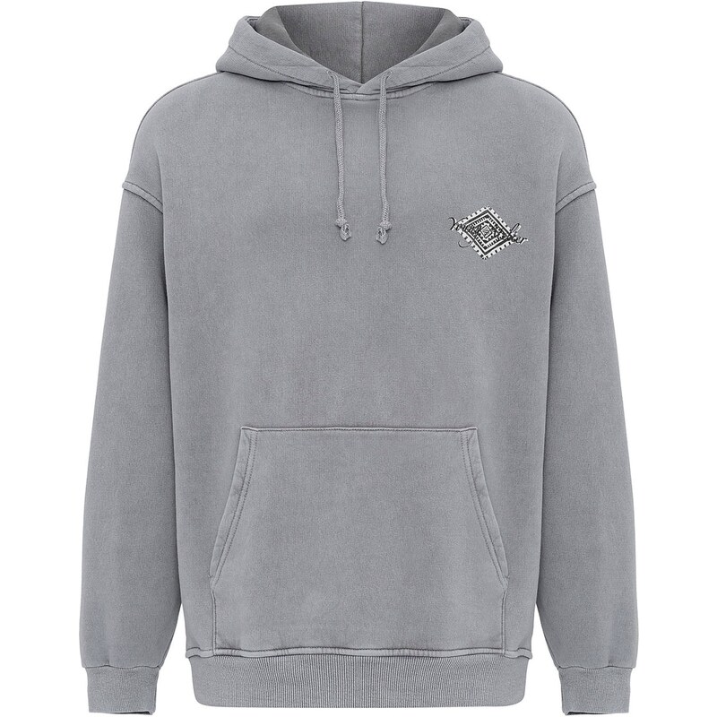 VAMOS CLO Mikina svetlosivá / čierna 61944848