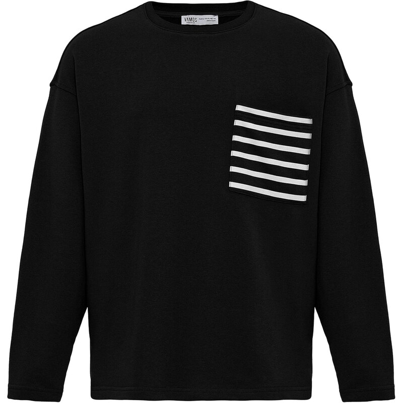 VAMOS CLO Mikina čierna / biela 61944862