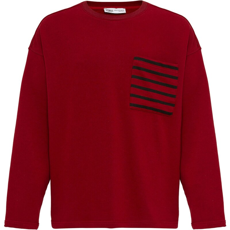 VAMOS CLO Mikina burgundská / čierna 61944879