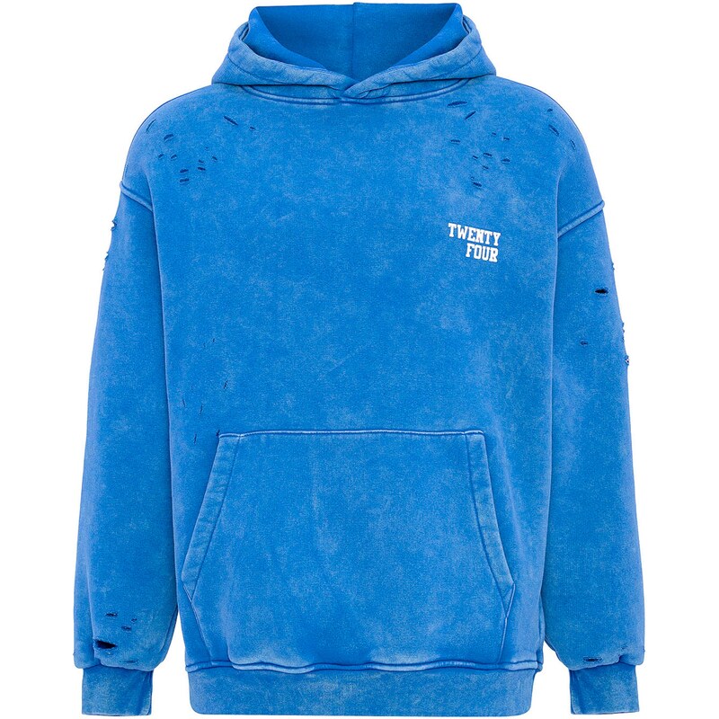 VAMOS CLO Mikina kráľovská modrá / šedobiela 62053352