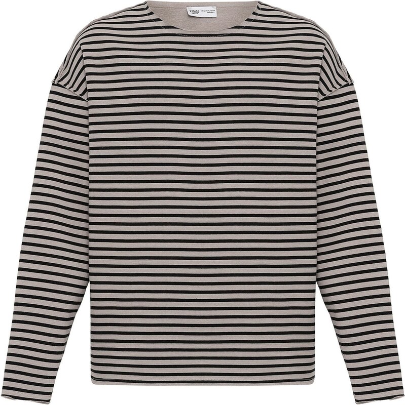 VAMOS CLO Tričko farby bahna / čierna 62053364