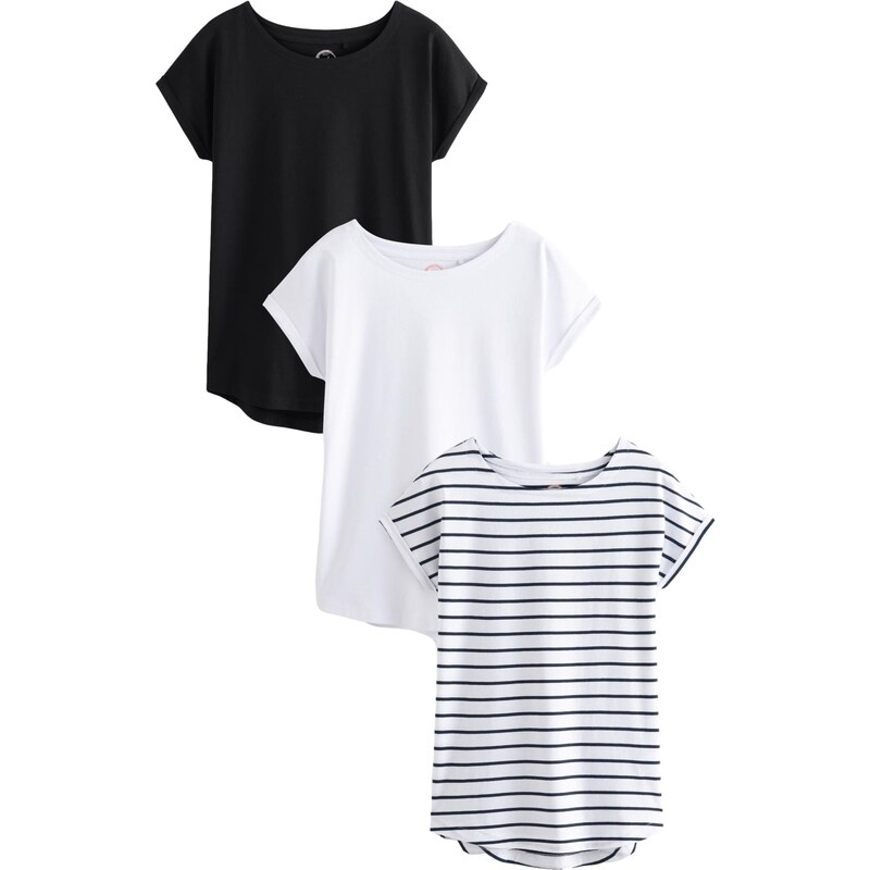 Next Tričko čierna / biela 62250312