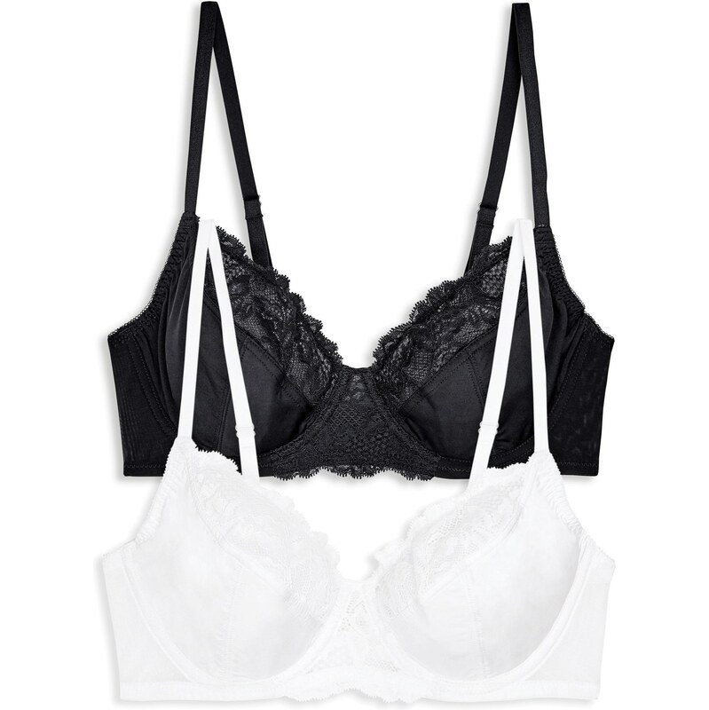 Next Podprsenka čierna / biela 60915745