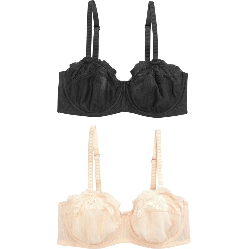 Next Podprsenka svetlobéžová / čierna 60915898