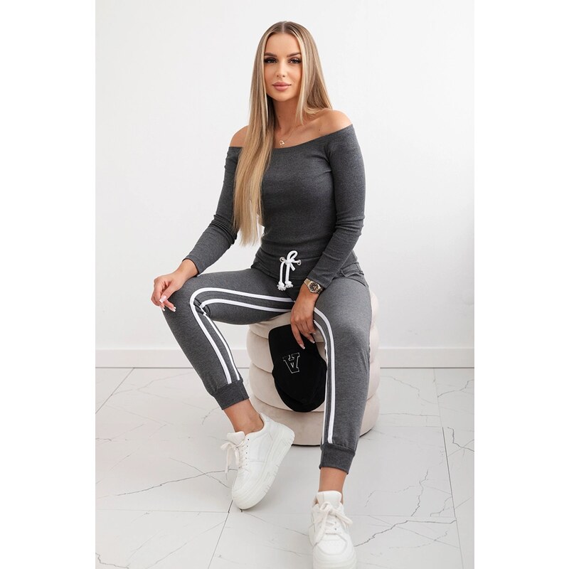 Kesi Set with double stripe graphite 60730923