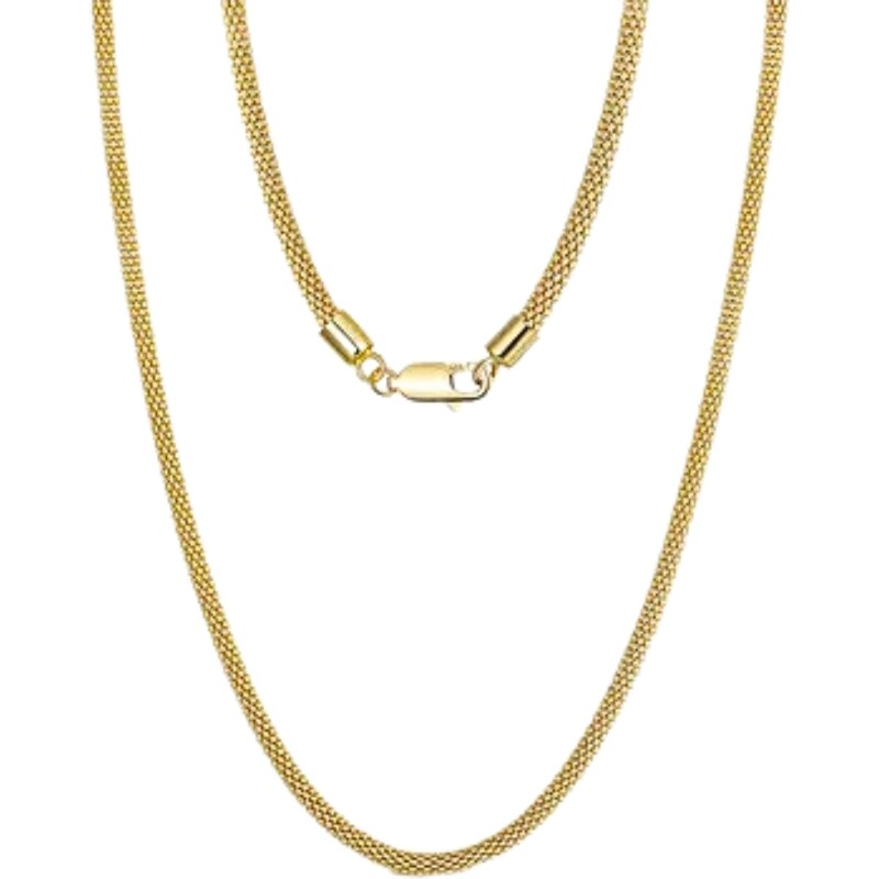 MAJYA Strieborná retiazka PAOLO 60 cm | šírka 3 mm pozlátená 11359 64582480