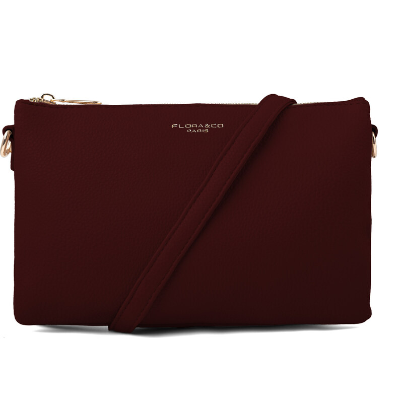 FLORA & CO Dámska crossbody kabelka 2388 Rouge Fonce 66590602