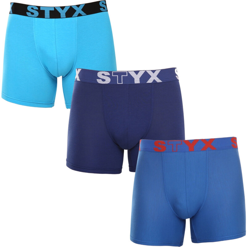 3PACK pánske boxerky Styx long športová guma viacfarebné (3U96789) 40952355