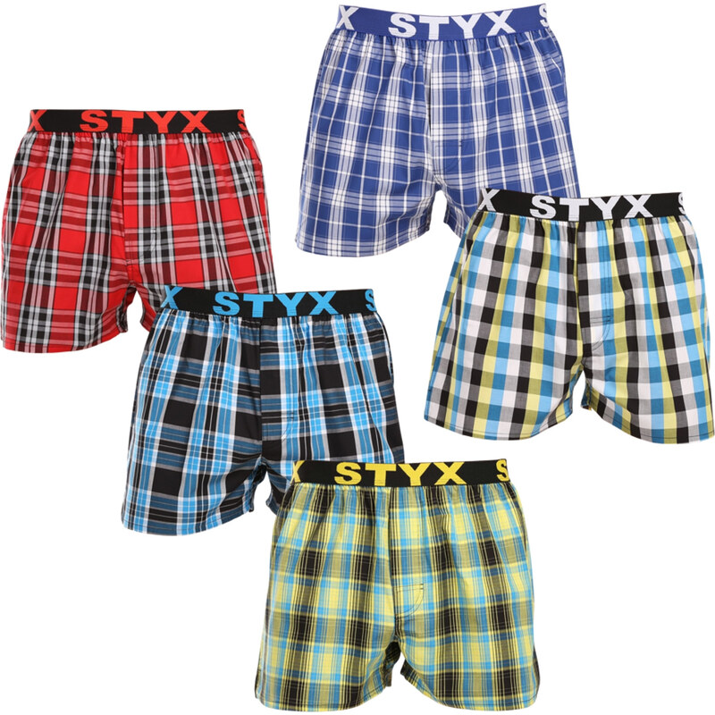 5PACK pánske trenky Styx športová guma viacfarebné (5B102125) 49691500