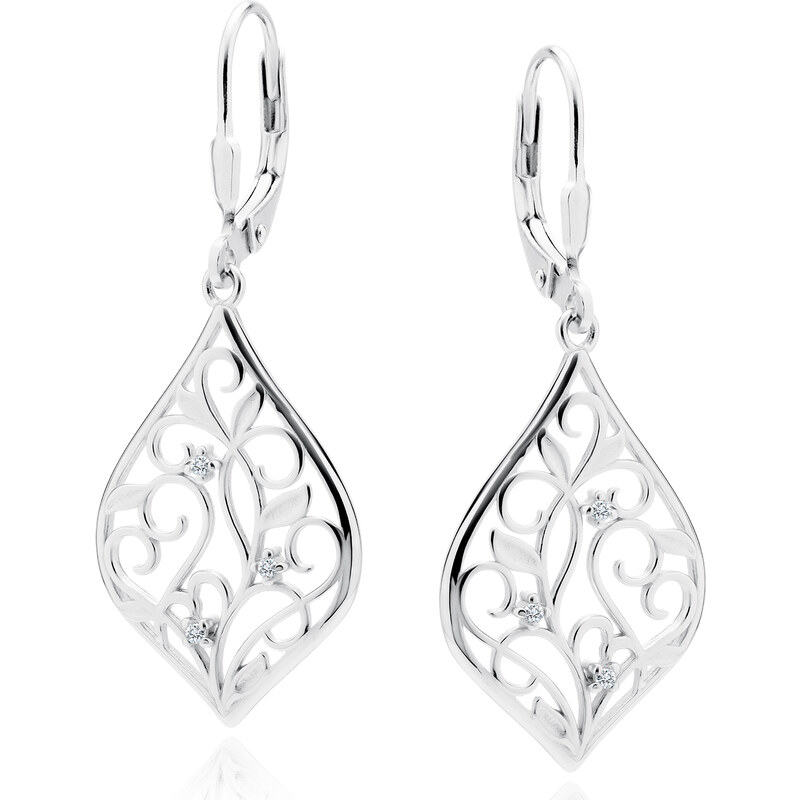 Olivie Stříbrné svatební náušnice 9436 65048830