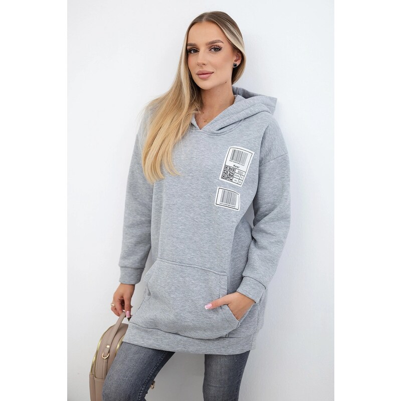 Kesi Hoodie with grey patches 64785121