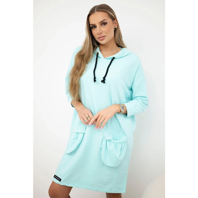 Kesi Mint dress with hood 60729472