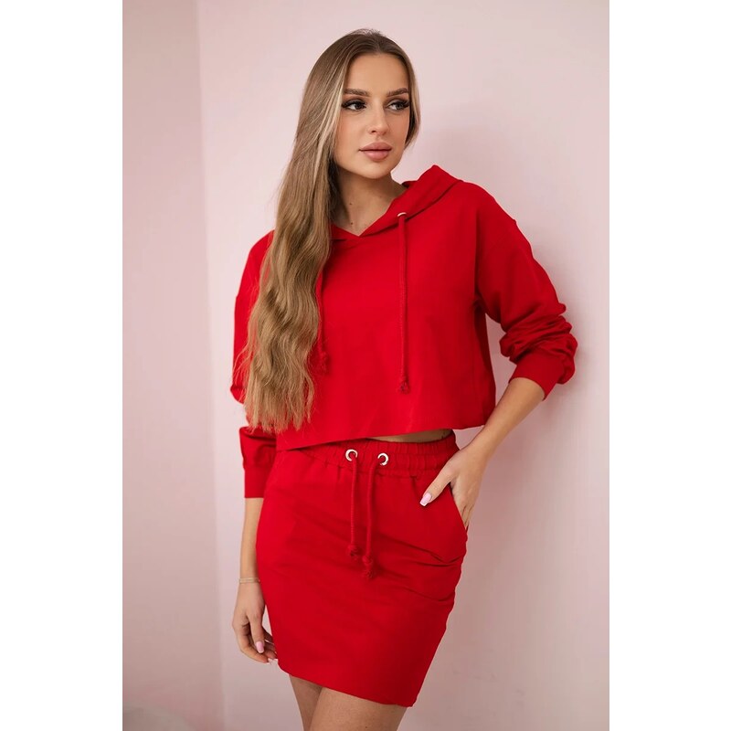 Kesi Set of sweatshirt with red skirt 64785150