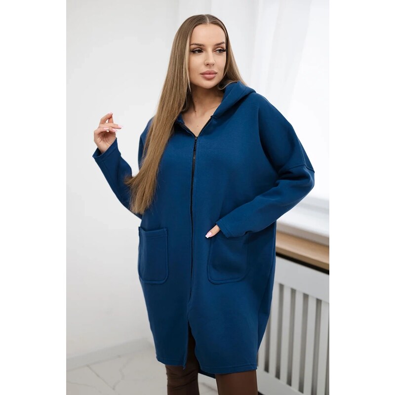 Kesi Insulated sweatshirt with longer back jeans 60709945