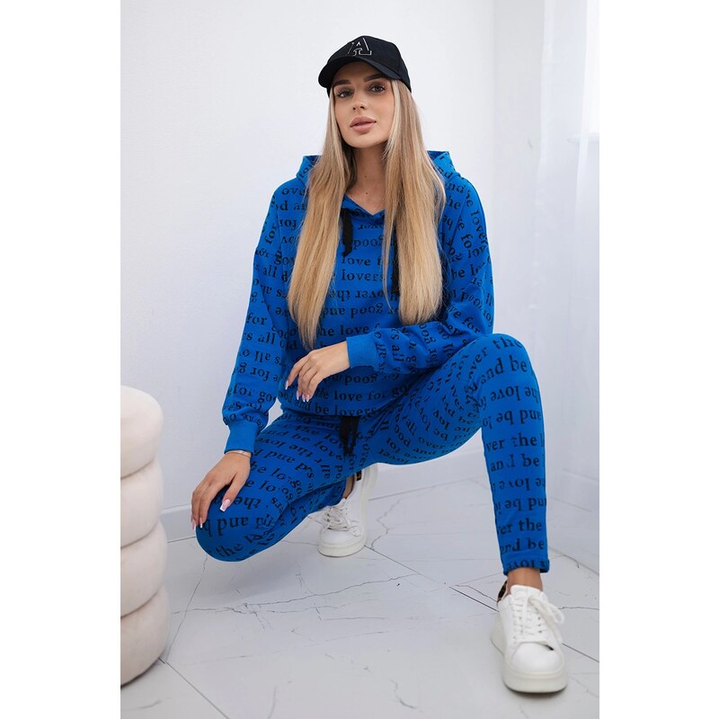 Kesi Set with purple blue print 60755051